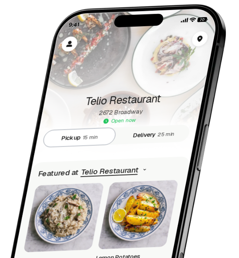 Telio Restaurant app preview
