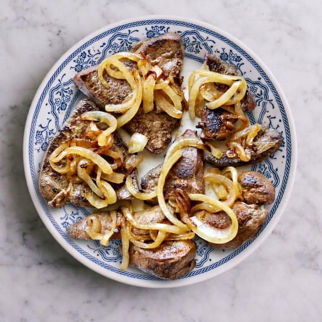 Calf Liver with Sauté Onions.