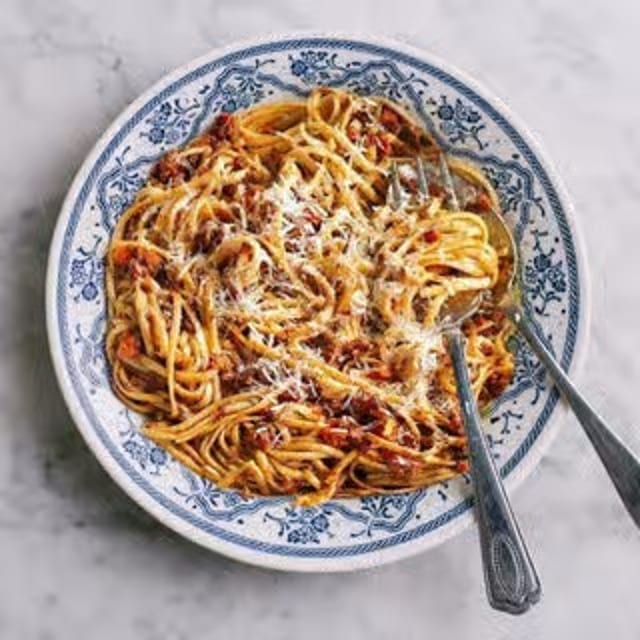 Pasta with Meat Sauce.