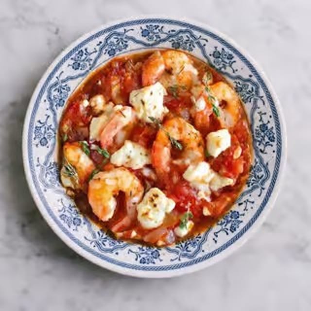 Shrimp Saganaki.